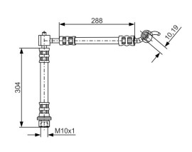 FREN HORTUMU SAĞ; ARKA. 304.00 MM