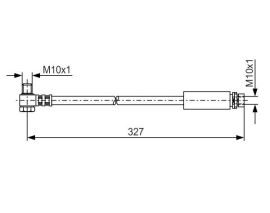 FREN HORTUMU SAĞ ARKA 327mm MONDEO II 96-00