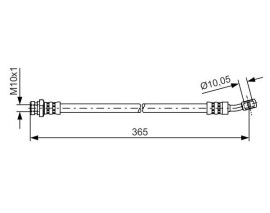 FREN HORTUMU SAĞ; ARKA. 365.00 MM