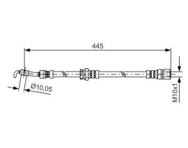 FREN HORTUMU SAĞ; ARKA. 445.00 MM
