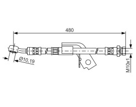 FREN HORTUMU SAĞ; ARKA. 480.00 MM