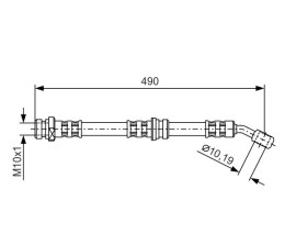 FREN HORTUMU SAĞ; ARKA. 490.00 MM
