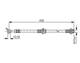 FREN HORTUMU SAĞ; ARKA. 495.00 MM