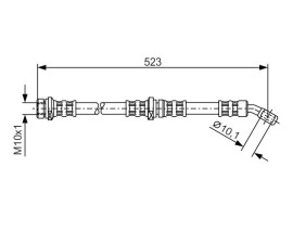 FREN HORTUMU SAĞ; ARKA. 523.00 MM