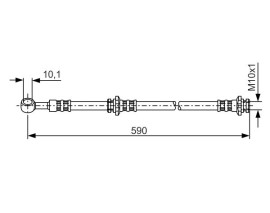FREN HORTUMU SAĞ; ARKA. 590.00 MM