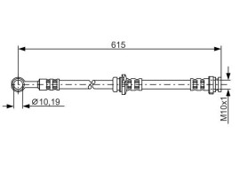 FREN HORTUMU SAĞ; ARKA. 615.00 MM