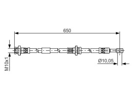 FREN HORTUMU SAĞ; ARKA. 650.00 MM