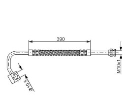 FREN HORTUMU SAĞ; ÖN. 390.00 MM