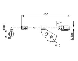 FREN HORTUMU SAĞ; ÖN. 407.00 MM