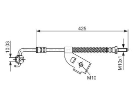 FREN HORTUMU SAĞ; ÖN. 425.00 MM