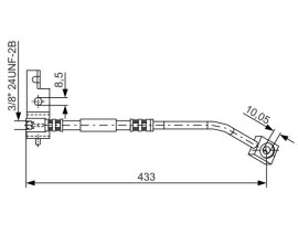 FREN HORTUMU SAĞ; ÖN. 433.00 MM