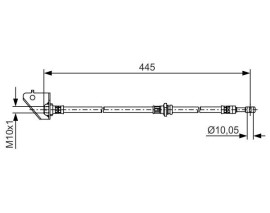 FREN HORTUMU SAĞ; ÖN. 445.00 MM