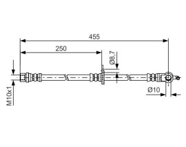 FREN HORTUMU SAĞ; ÖN. 455.00 MM