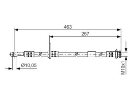 FREN HORTUMU SAĞ; ÖN. 463.00 MM