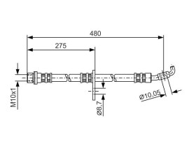 FREN HORTUMU SAĞ; ÖN. 480.00 MM