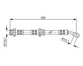 FREN HORTUMU SAĞ; ÖN. 484.00 MM