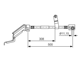 FREN HORTUMU SAĞ; ÖN. 500.00 MM