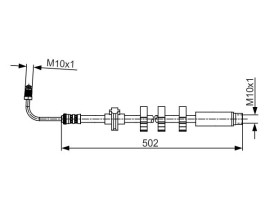 FREN HORTUMU SAĞ; ÖN. 502.00 MM