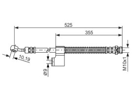 FREN HORTUMU SAĞ; ÖN. 525.00 MM