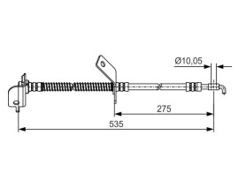 FREN HORTUMU SAĞ; ÖN. 535.00 MM