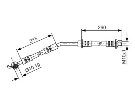 FREN HORTUMU SAĞ; ÖN. 537.40 MM