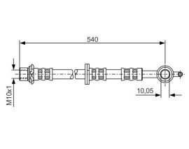 FREN HORTUMU SAĞ; ÖN. 540.00 MM