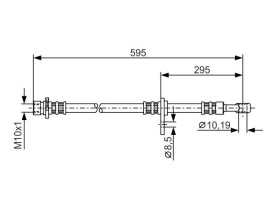 FREN HORTUMU SAĞ; ÖN. 595.00 MM