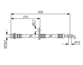 FREN HORTUMU SAĞ; ÖN. 600.00 MM