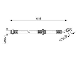 FREN HORTUMU SAĞ; ÖN. 615.00 MM