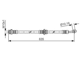 FREN HORTUMU SAĞ; ÖN. 635.00 MM