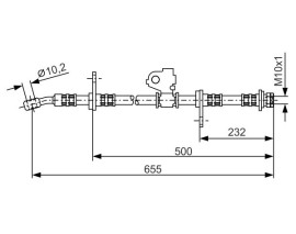 FREN HORTUMU SAĞ; ÖN. 655.00 MM