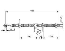 FREN HORTUMU SAĞ; ÖN. 685.00 MM