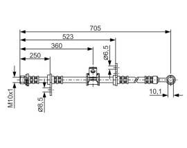 FREN HORTUMU SAĞ; ÖN. 705.00 MM