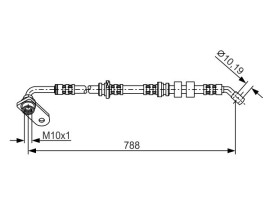 FREN HORTUMU SAĞ; ÖN. 755.00 MM