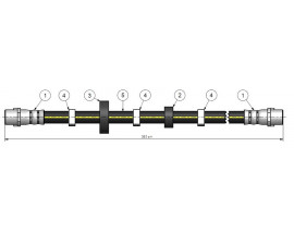 FREN HORTUMU sağ ön Transporter T4 90-03