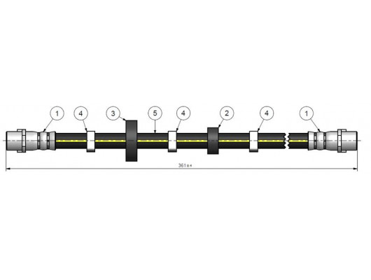 FREN HORTUMU sağ ön Transporter T4 90-03