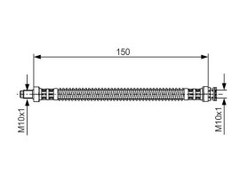 FREN HORTUMU SOL; ARKA. 150.00 MM