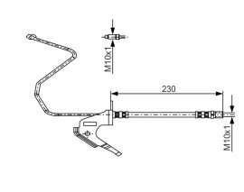 FREN HORTUMU SOL; ARKA. 230.00 MM