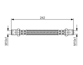 FREN HORTUMU SOL; ARKA. 242.00 MM