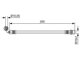 FREN HORTUMU SOL; ARKA. 255.00 MM