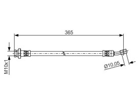 FREN HORTUMU SOL; ARKA. 280.00 MM