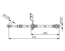 FREN HORTUMU SOL; ARKA. 299.00 MM