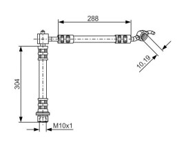 FREN HORTUMU SOL; ARKA. 304.00 MM