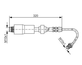 FREN HORTUMU SOL; ARKA. 335.00 MM