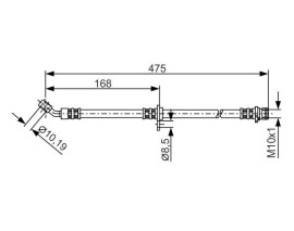 FREN HORTUMU SOL; ARKA. 475.00 MM