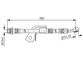 FREN HORTUMU SOL; ARKA. 480.00 MM