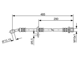 FREN HORTUMU SOL; ARKA. 485.00 MM