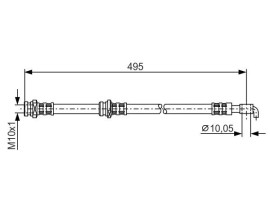 FREN HORTUMU SOL; ARKA. 495.00 MM