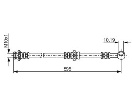 FREN HORTUMU SOL; ARKA. 595.00 MM