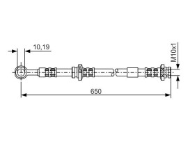 FREN HORTUMU SOL; ARKA. 650.00 MM